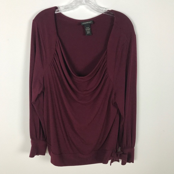 Lane Bryant Other - Lane Bryant Long Sleeve Top Maroon Size Shirt